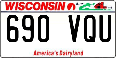 WI license plate 690VQU
