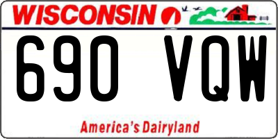 WI license plate 690VQW