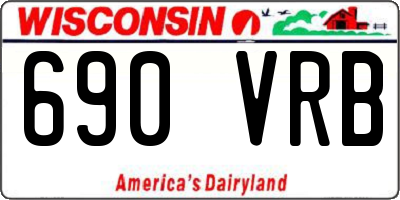 WI license plate 690VRB