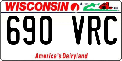 WI license plate 690VRC