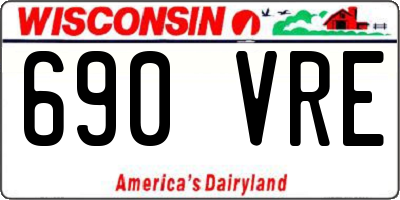 WI license plate 690VRE