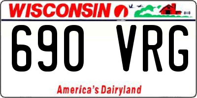 WI license plate 690VRG