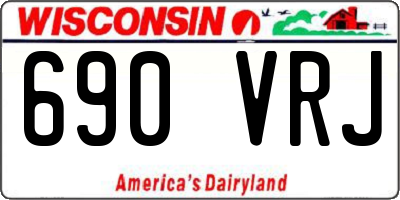 WI license plate 690VRJ