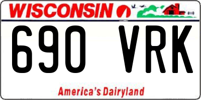 WI license plate 690VRK