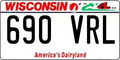 WI license plate 690VRL