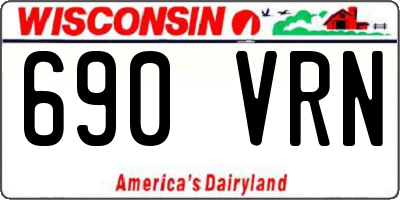 WI license plate 690VRN