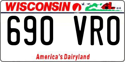 WI license plate 690VRO