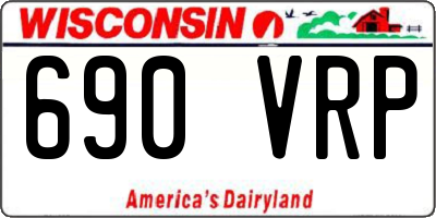 WI license plate 690VRP