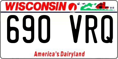 WI license plate 690VRQ