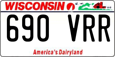 WI license plate 690VRR