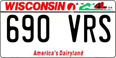 WI license plate 690VRS