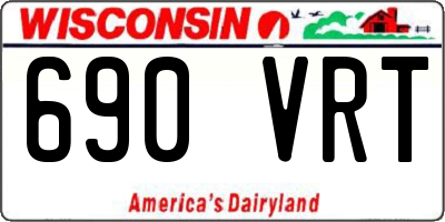 WI license plate 690VRT