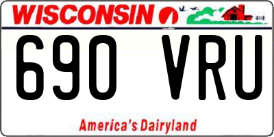 WI license plate 690VRU