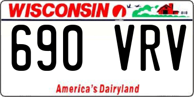 WI license plate 690VRV