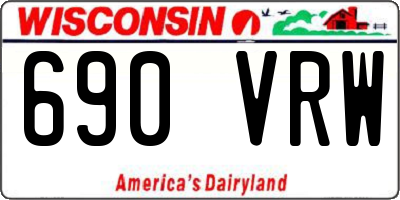 WI license plate 690VRW