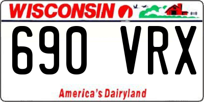 WI license plate 690VRX