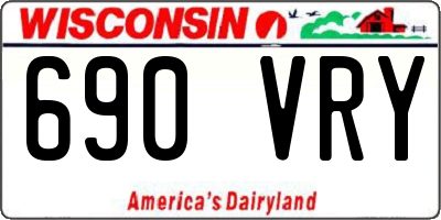 WI license plate 690VRY