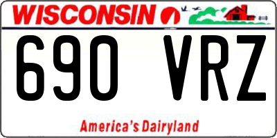 WI license plate 690VRZ