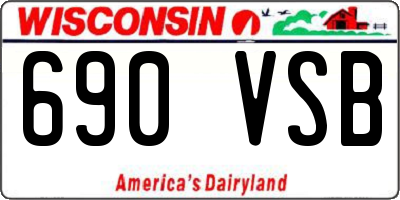 WI license plate 690VSB