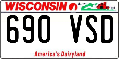 WI license plate 690VSD