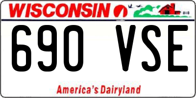 WI license plate 690VSE