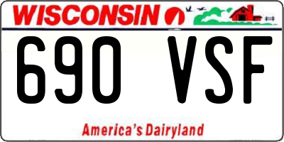WI license plate 690VSF