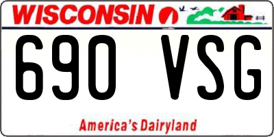 WI license plate 690VSG