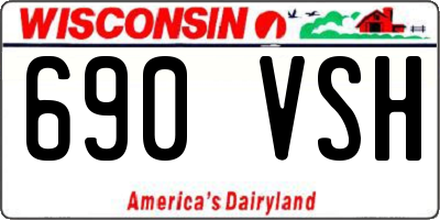 WI license plate 690VSH