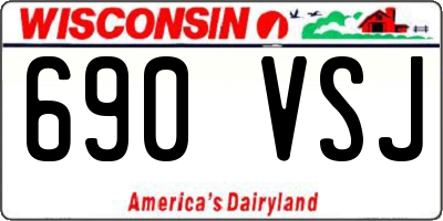 WI license plate 690VSJ