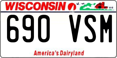 WI license plate 690VSM