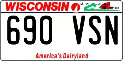 WI license plate 690VSN