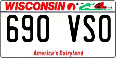 WI license plate 690VSO