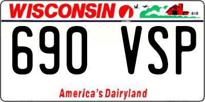 WI license plate 690VSP