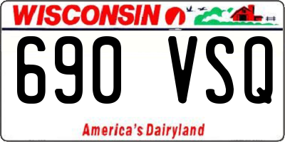 WI license plate 690VSQ