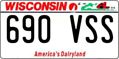 WI license plate 690VSS