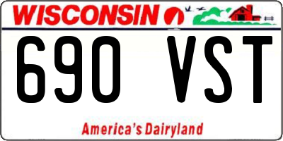 WI license plate 690VST