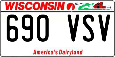 WI license plate 690VSV