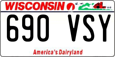 WI license plate 690VSY