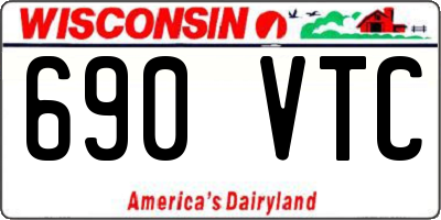 WI license plate 690VTC
