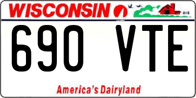 WI license plate 690VTE