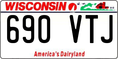 WI license plate 690VTJ