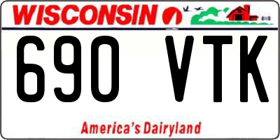 WI license plate 690VTK