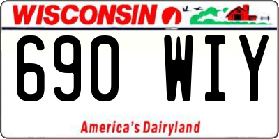WI license plate 690WIY