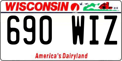 WI license plate 690WIZ