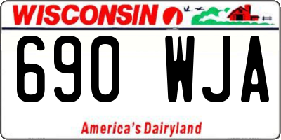 WI license plate 690WJA