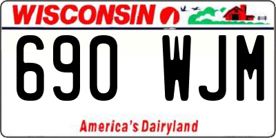 WI license plate 690WJM