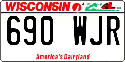 WI license plate 690WJR