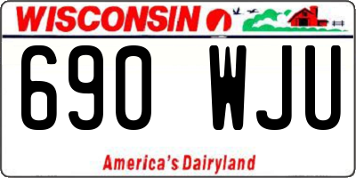 WI license plate 690WJU