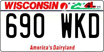 WI license plate 690WKD