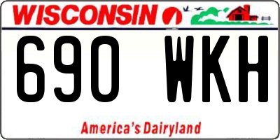 WI license plate 690WKH